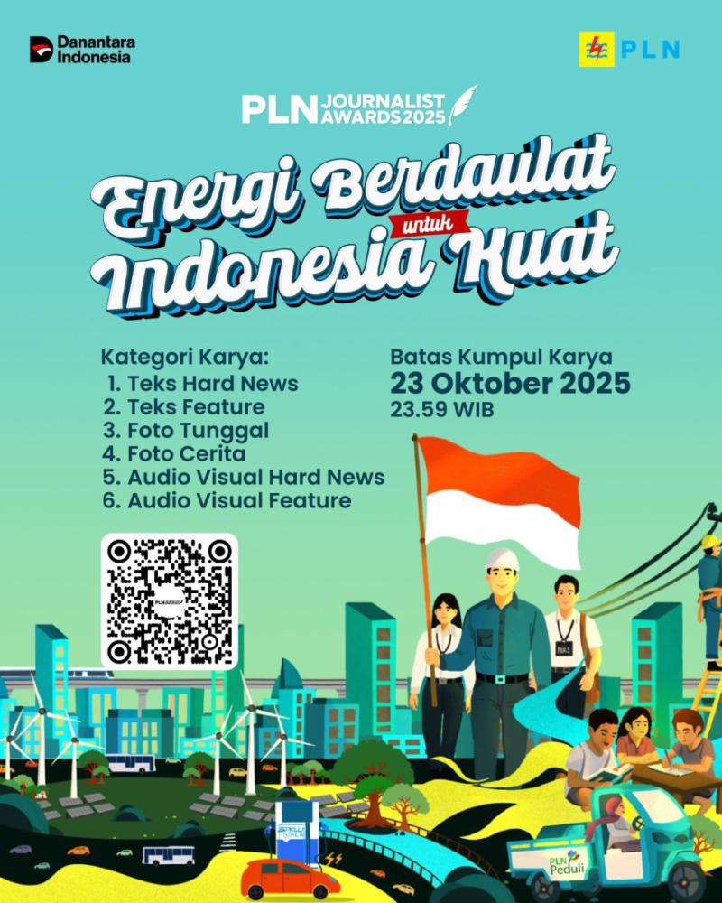 Kabar Gembira! PLN Journalist Awards 2025 Dibuka, Enam Kategori Dilombakan