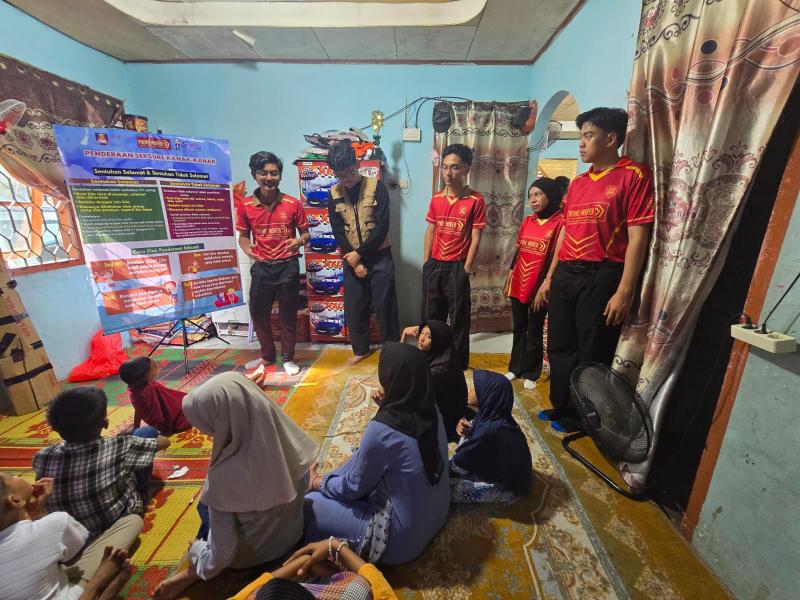 Dari Malaysia ke Pekanbaru, Mahasiswa UiTM Bekali Anak Panti Edukasi Lindungi Diri